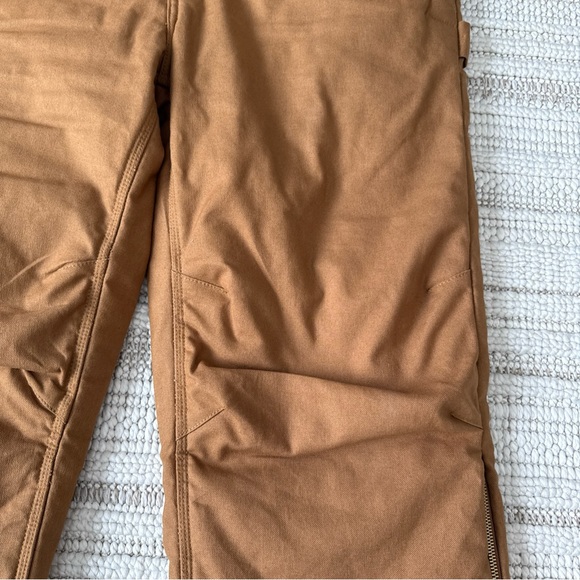 Walls Bib Overalls Mens Insulated Lined Canvas Duck Workwear Brown Excellent - Picture 9 of 16